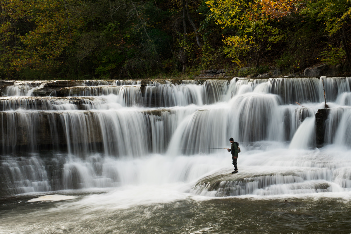 Taughannock Falls State Park, Trumansburg New York - Fisherman
